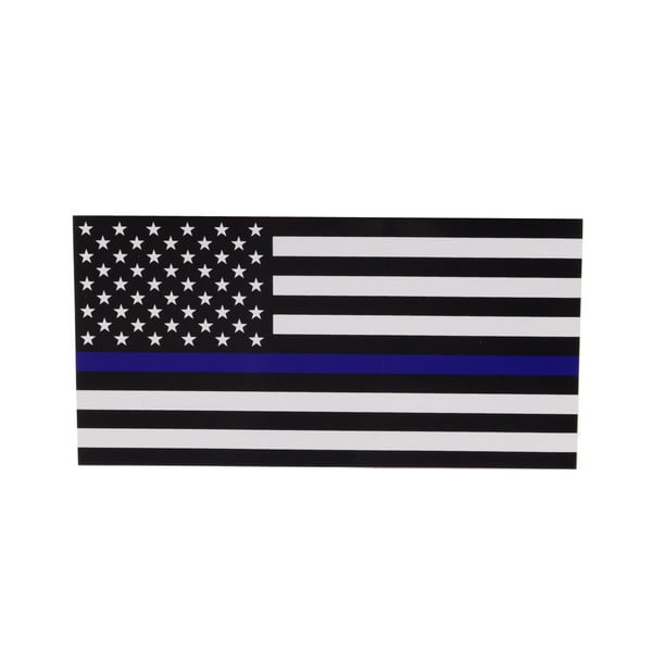 THIN BLUE LINE American Flag Decal Set USA Police Officer Blue Lives Matter